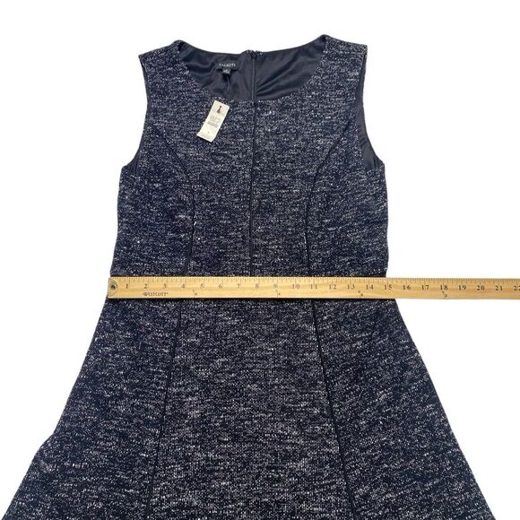 Talbots Marled Knit Dress Lined Black Sz 8 NWT - Picture 8 of 12